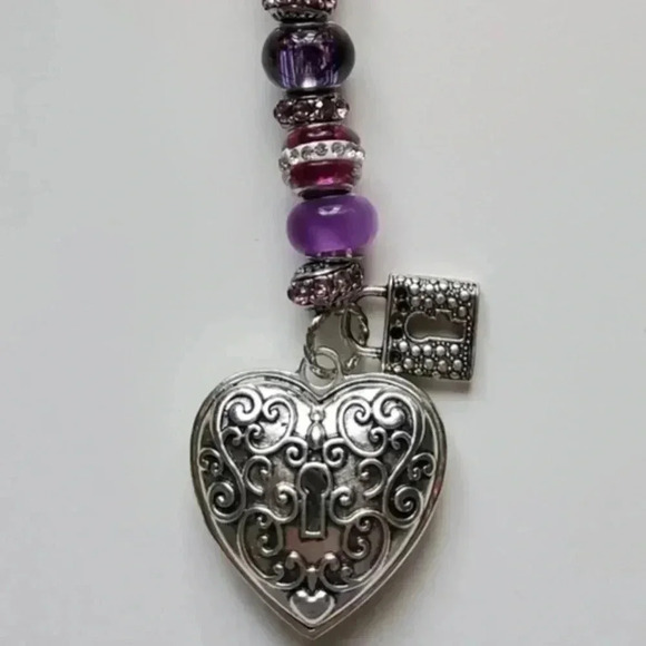 Purple Heart Lock Rear View Mirror Hanger - Picture 1 of 3